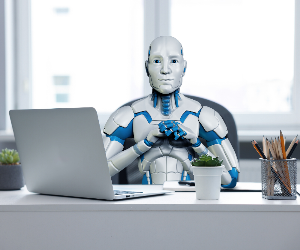 dark blue modern ai technology logo